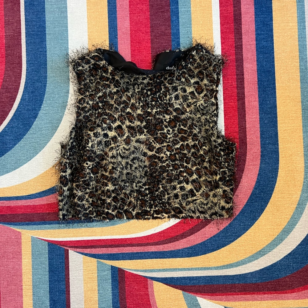 American Vintage Leopard Print Crop Top